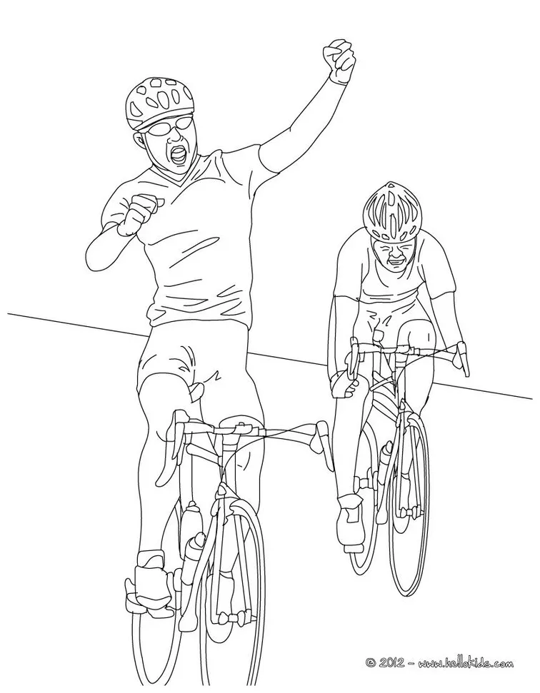 Nice cycling coloring page! Enjoy coloring this road cycling race