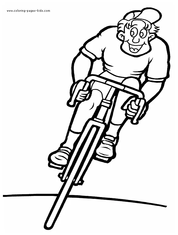 Racing Bike coloring pages for kids