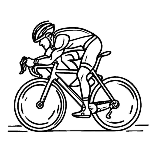 Road Cyclist Coloring Page » Turkau