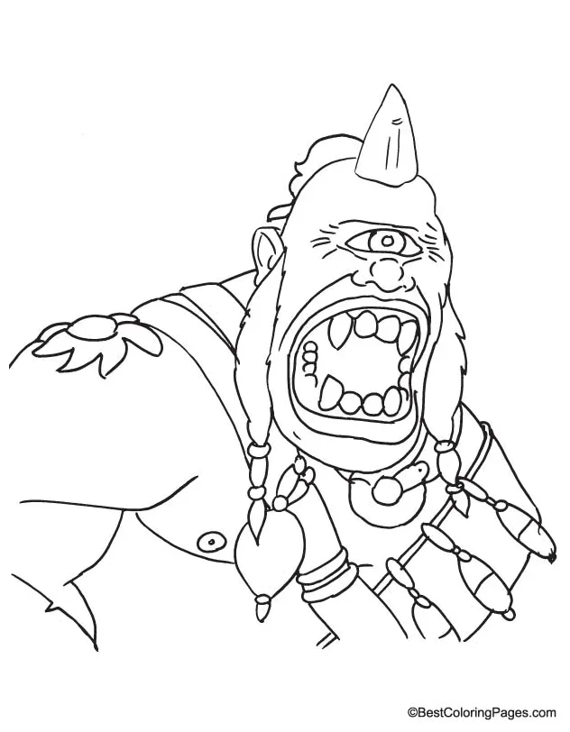 Cyclops Coloring Page at GetColorings.com | Free printable colorings
