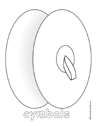 Cymbals coloring page enchantedlearning