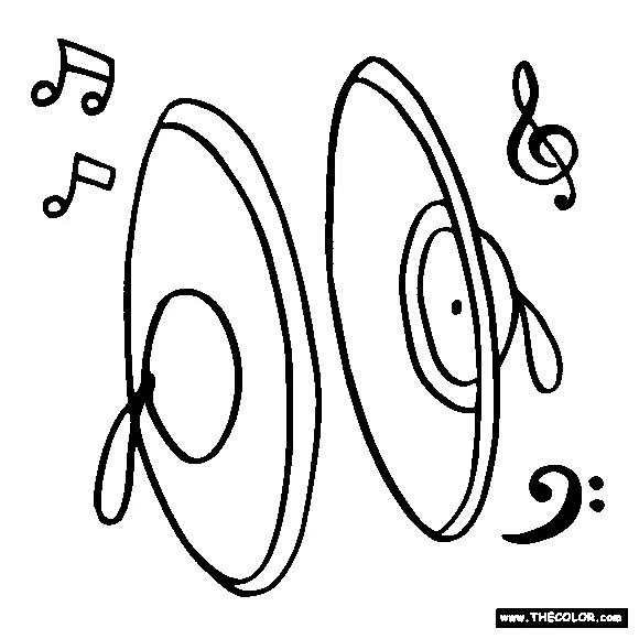 Hand cymbals coloring clipart panda free clipart s