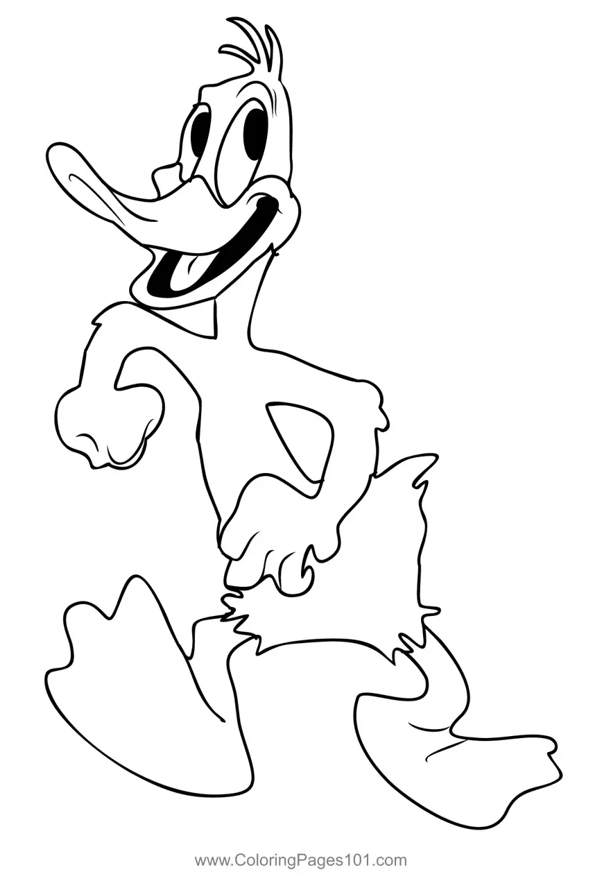Daffy duck 1 coloring page for kids free daffy duck printable