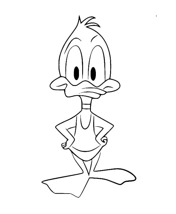 Little daffy duck happy coloring page download, print or color online