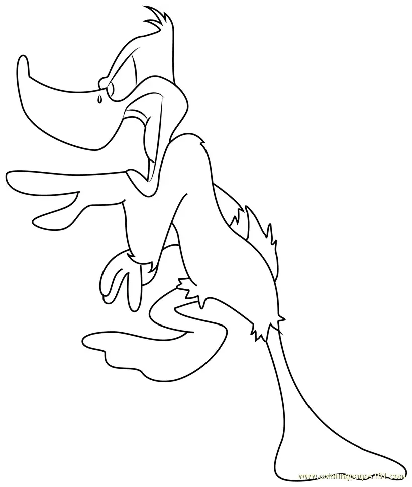 Daffy duck coloring page for kids free daffy duck printable coloring