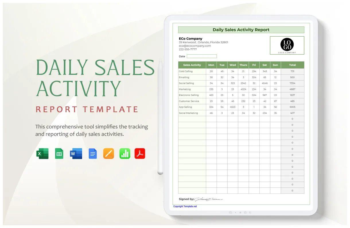 Editable daily report templates in word to download