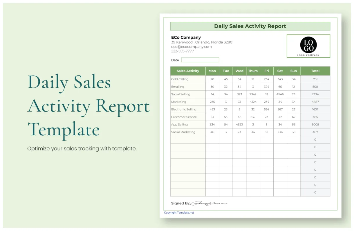 Template in excel, google sheets download