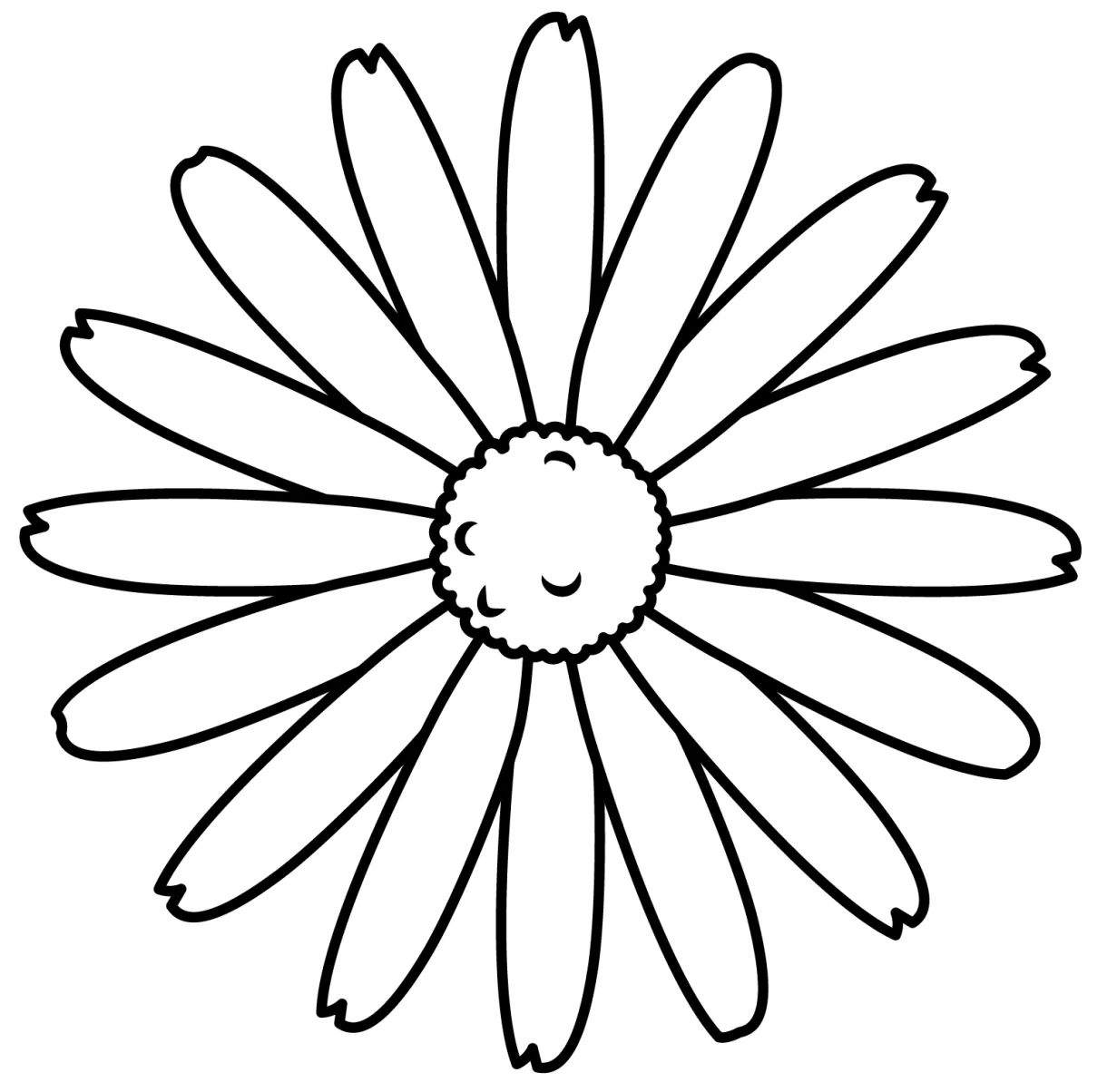 Daisy coloring page - ColouringPages