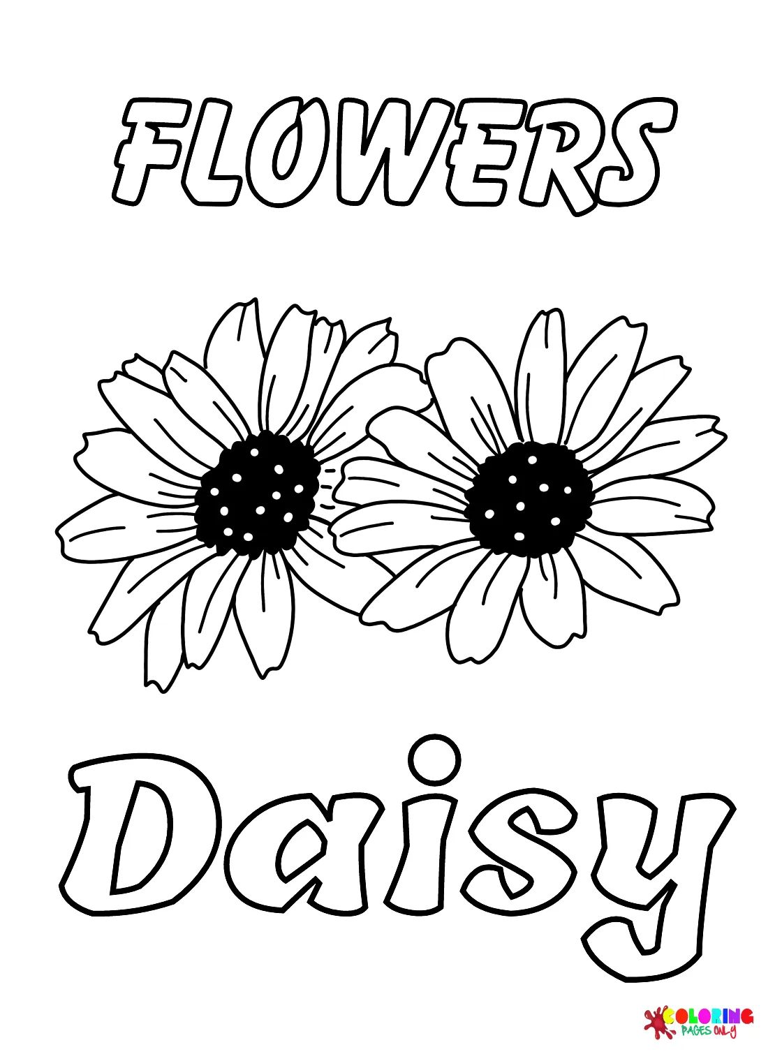 Flowers Daisy Coloring Page - Free Printable Coloring Pages