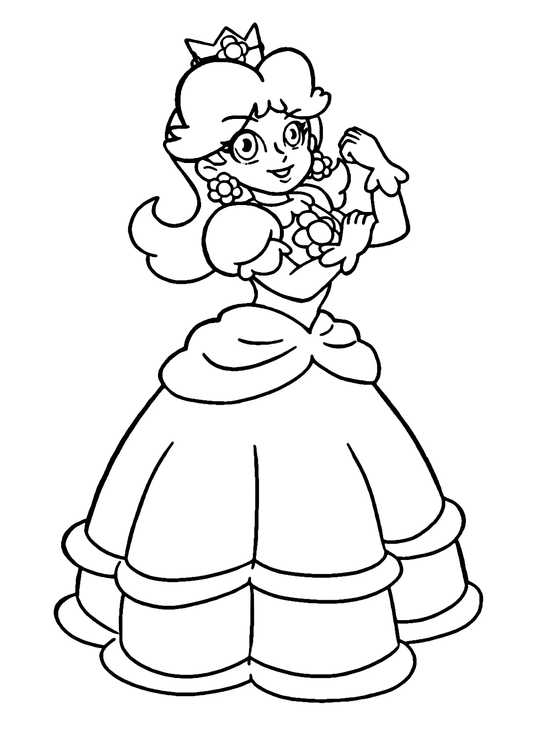 Princess Peach, Daisy, Rosalina Coloring Page - Free Printable Coloring