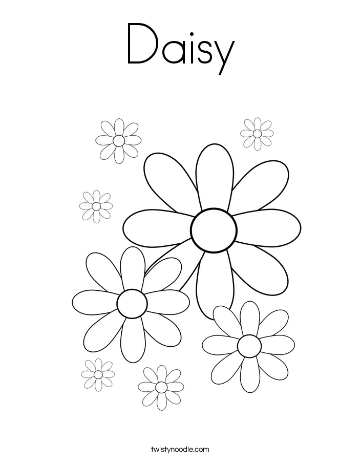 Daisy Coloring Page - Twisty Noodle