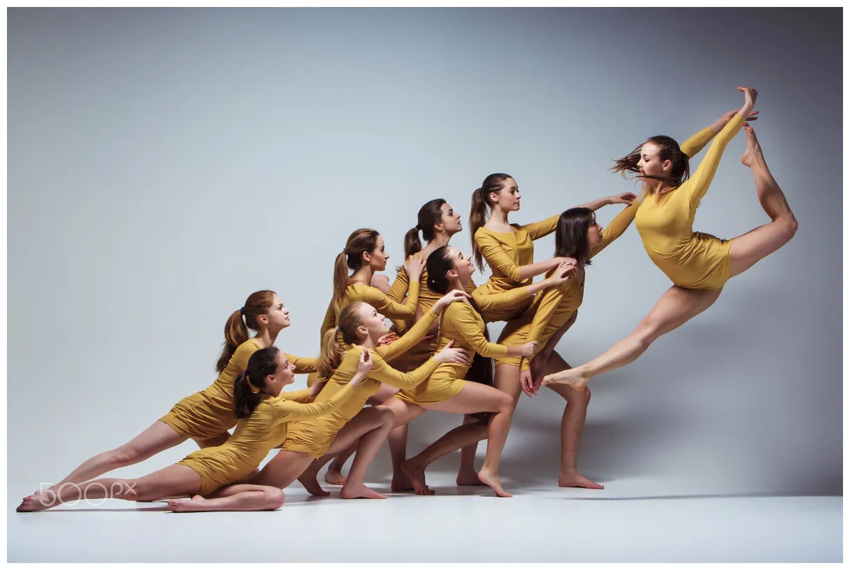 The group of modern ballet dancers | Dance photography poses, Dance