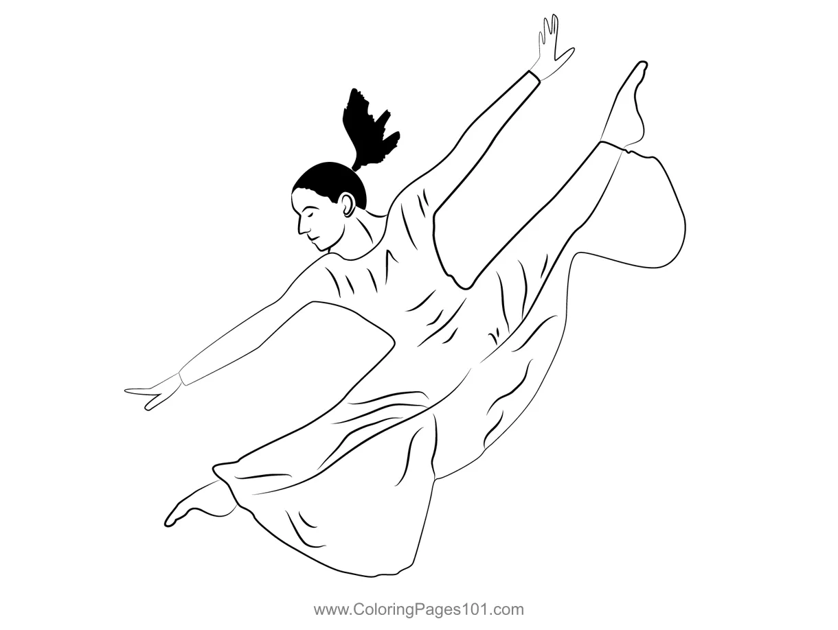 Female for kids free dancers printable coloring