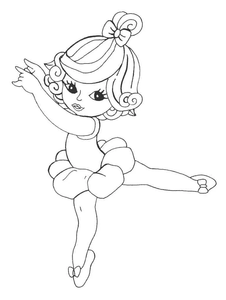 A Cute Ballet Dancer coloring page - Download, Print or Color Online