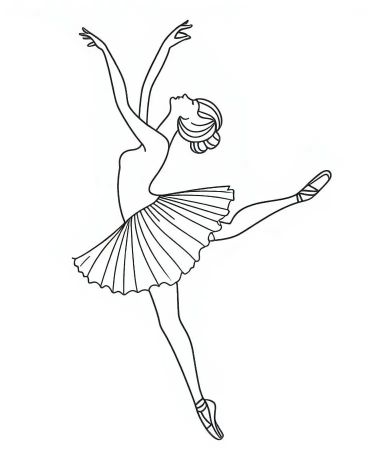 Dancer pose coloring page download, print or color online for free