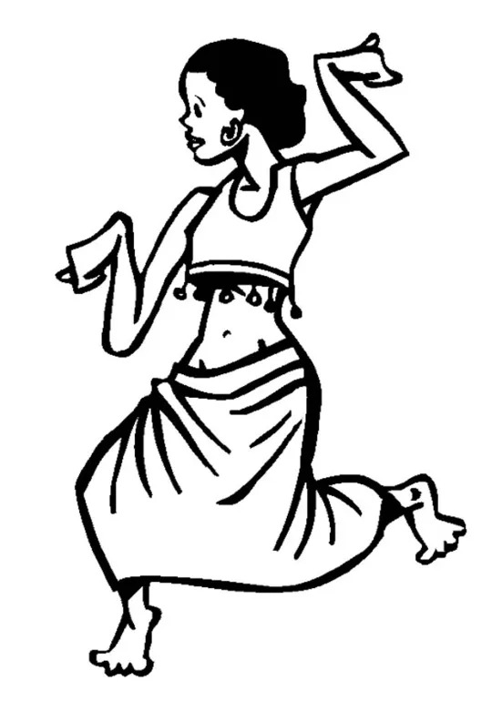 Coloring Page dancer - free printable coloring pages - Img 9313