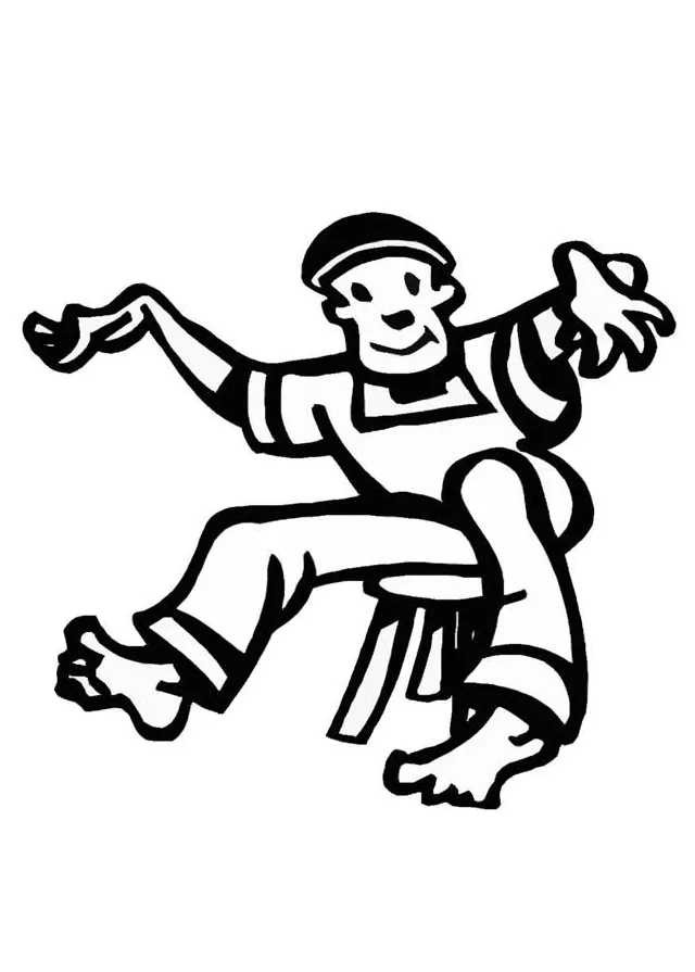 Coloring Page dancer - Free printables - Img 9312