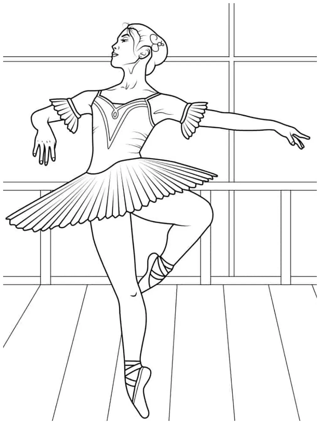 Male Ballet Dancer Coloring Page