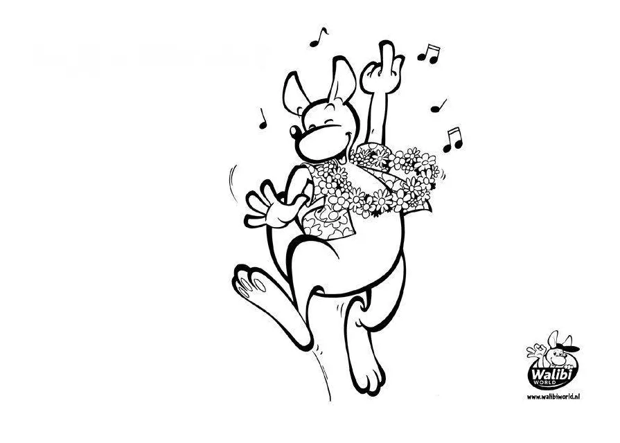 Coloring Page dancing - Free printables - Img 7476