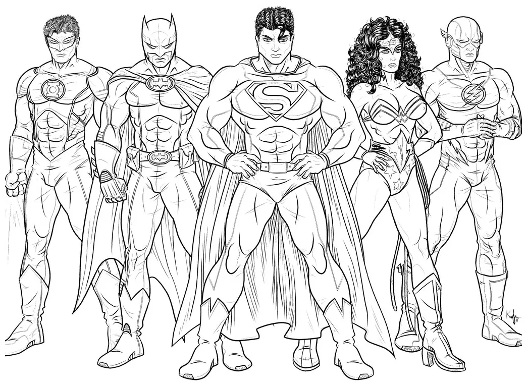 Dc Comics Coloring Pages at GetDrawings | Free download