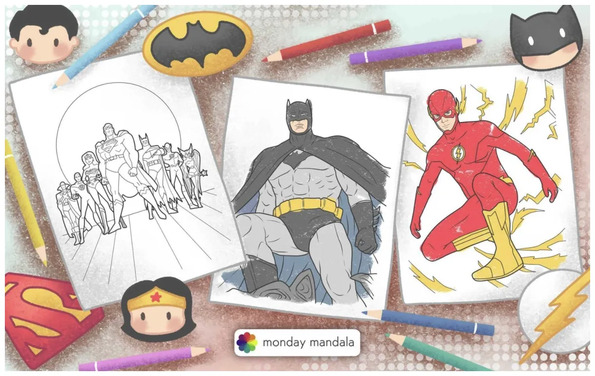 22 justice league coloring pages free pdf printables