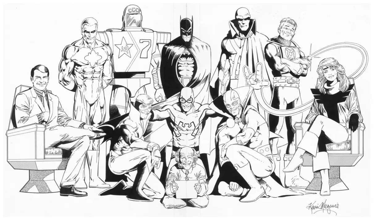 Justice league coloring book design coloring pages