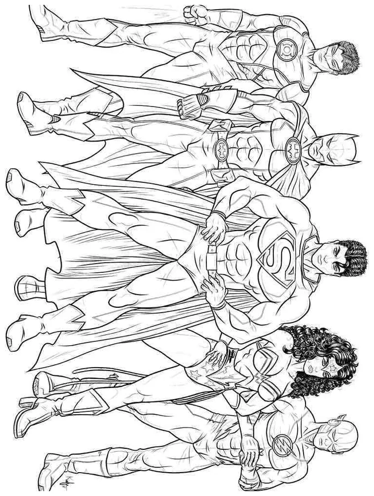 Dc comics justice league coloring pages coloring pages