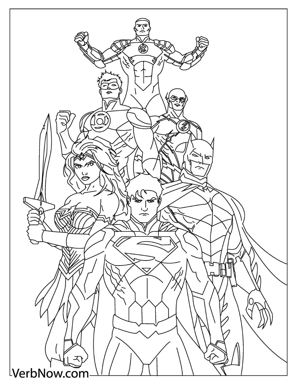Free justice league coloring pages for download printable pdf