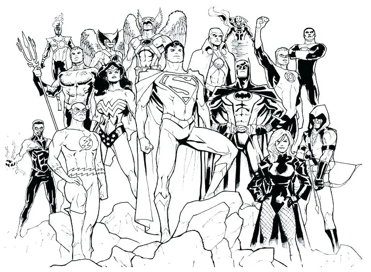 Justice league coloring pages at getdrawings