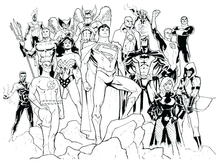 Justice league unlimited coloring pages at getcolorings free