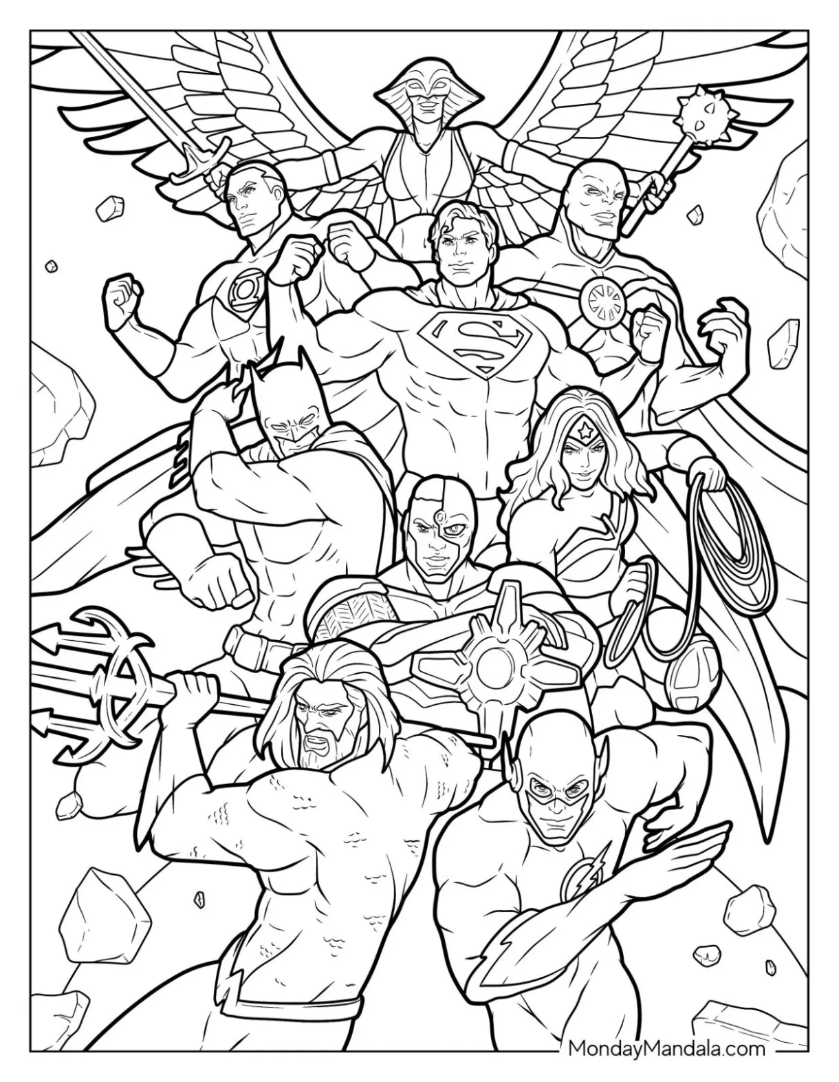 Justice league unlimited coloring pages [2025]
