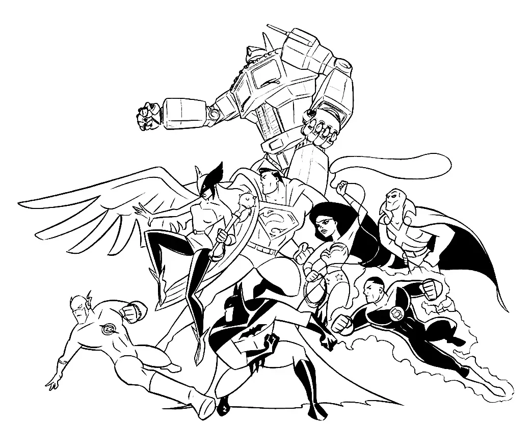 Justice league unlimited coloring pages dc announces “justice league
