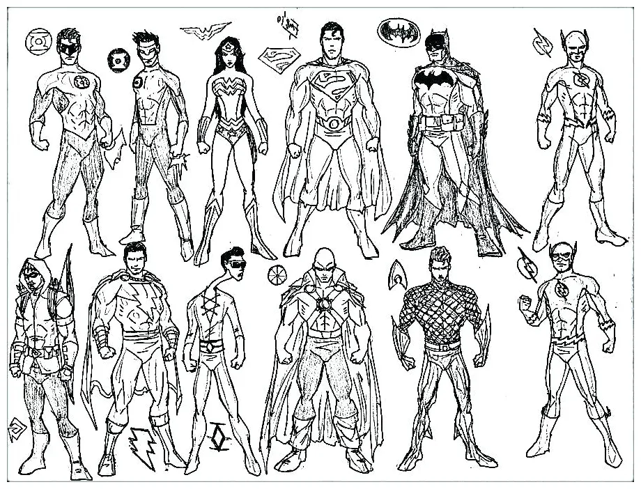 Justice league unlimited coloring pages at getcolorings free printable coloring page