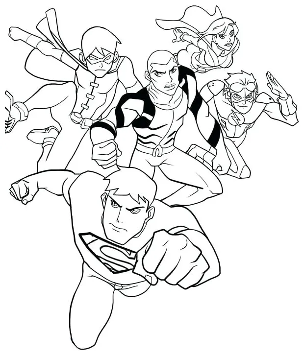 Justice league unlimited coloring pages at getcolorings free