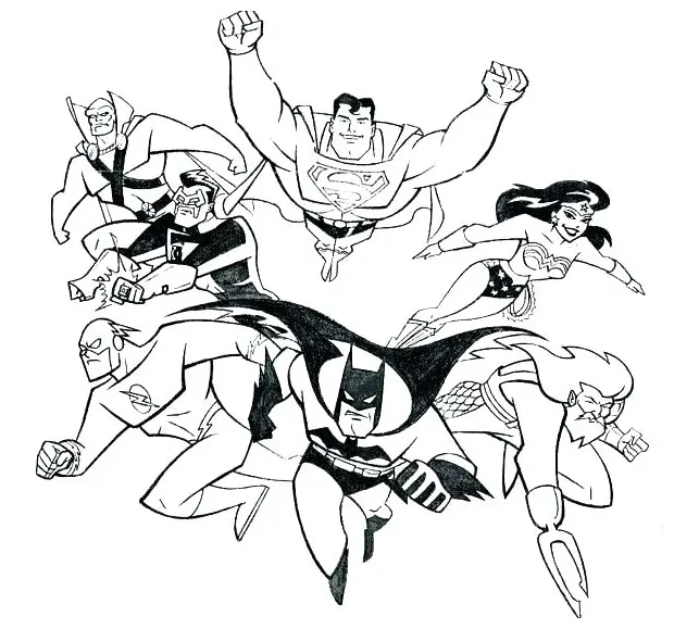 Justice league unlimited coloring pages at getcolorings free