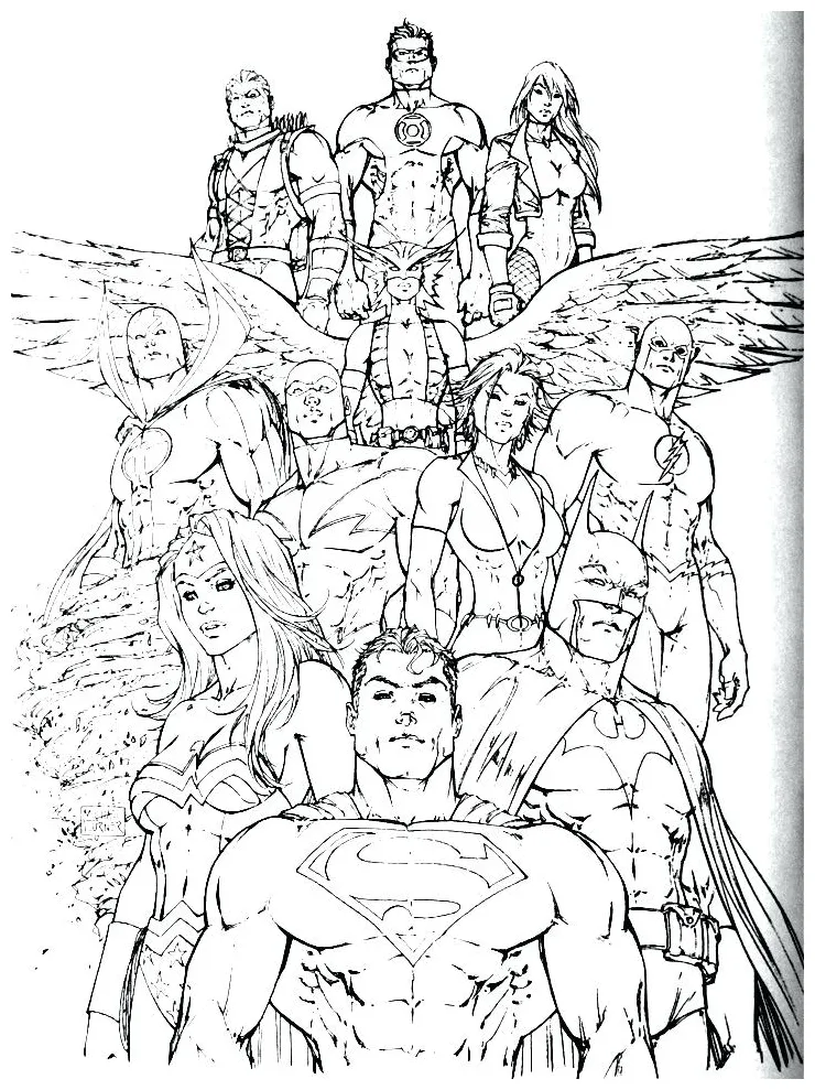 Justice league unlimited coloring pages at getcolorings free