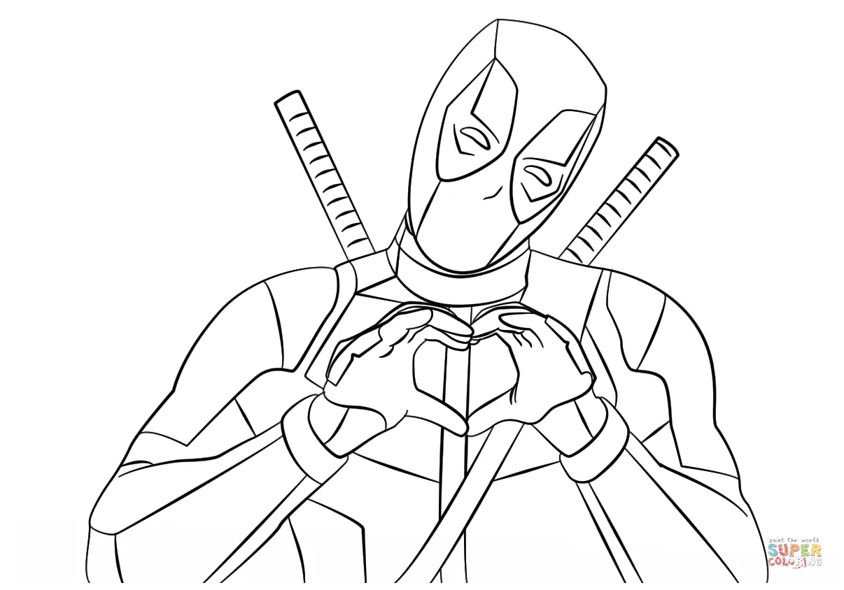 Coloring pages of deadpool coloring home
