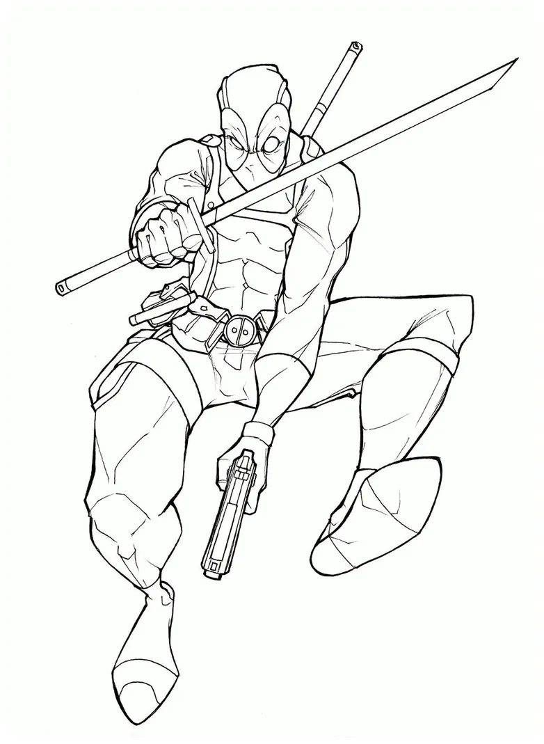 Coloring pages of deadpool coloring home