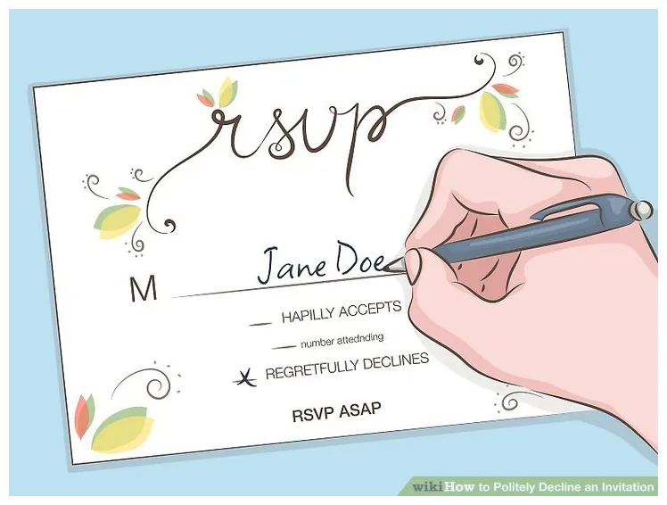 How to politely decline an invitation 9 steps with pictures