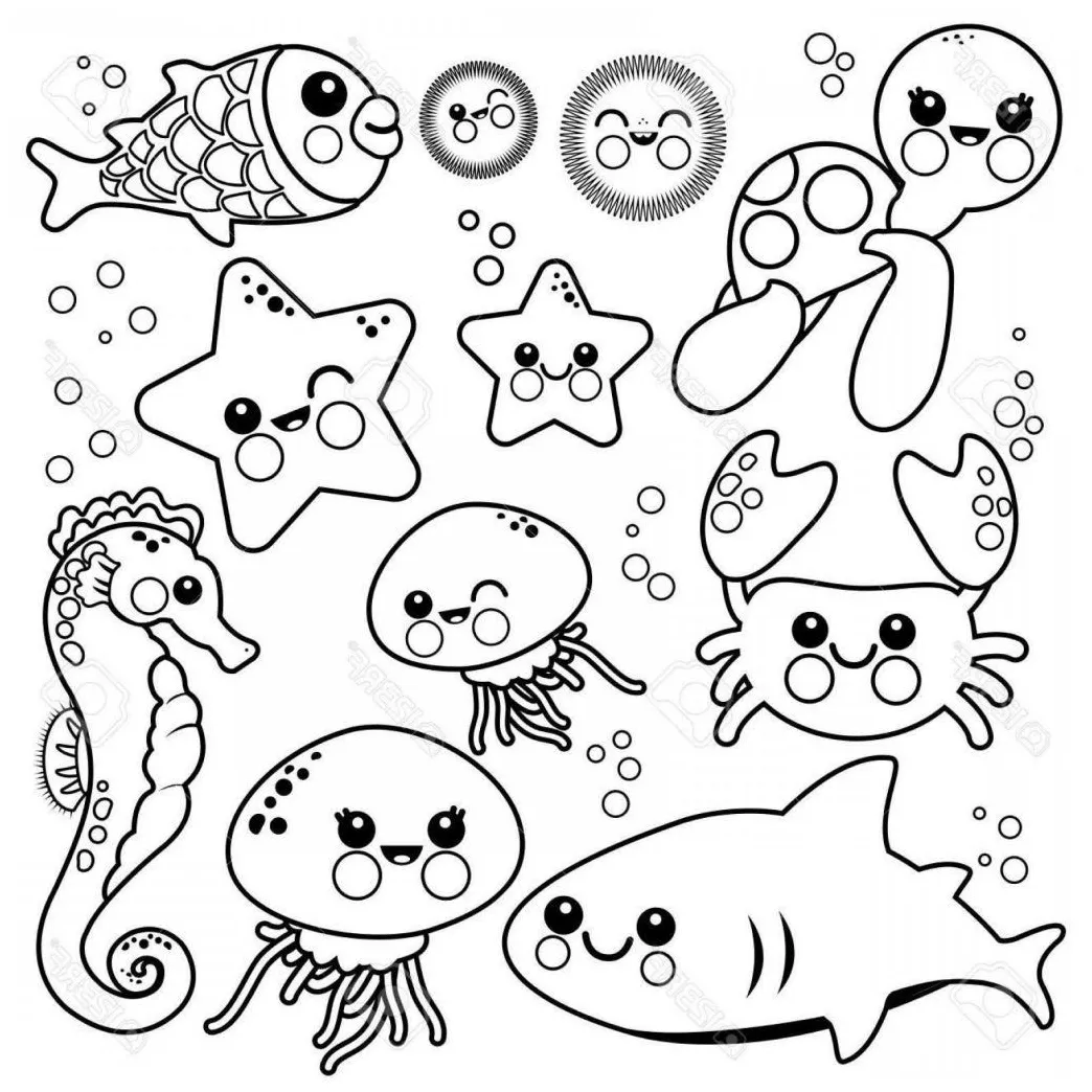 Sea creature coloring pages free ark for kids