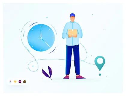 Drone delivery illustration designs, themes, templates and downloadable