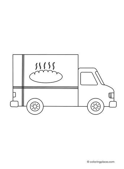 Bakery delivery truck coloring place