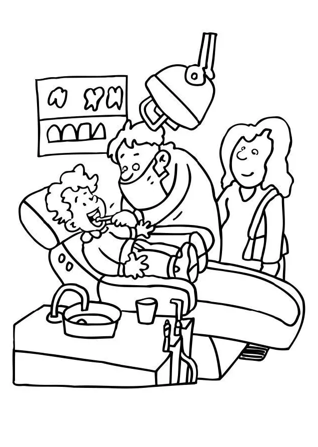 Coloring page dentist free printables img 7143