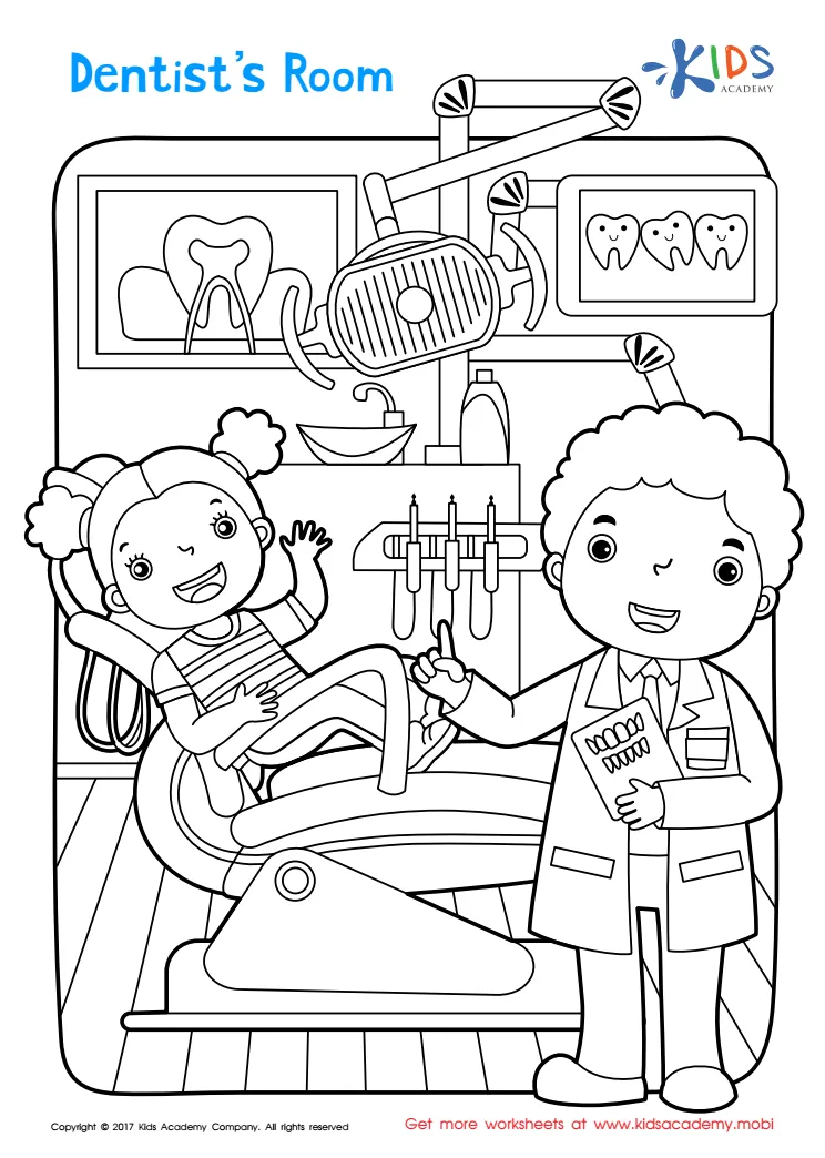 Dentist coloring page