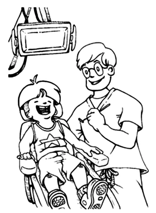 Dentist free coloring page download, print or color online for free