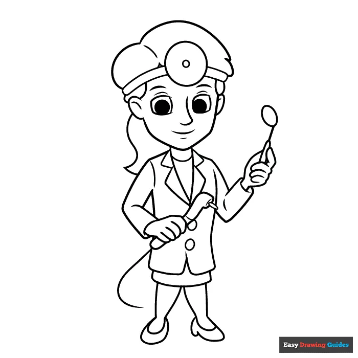 Dentist coloring page