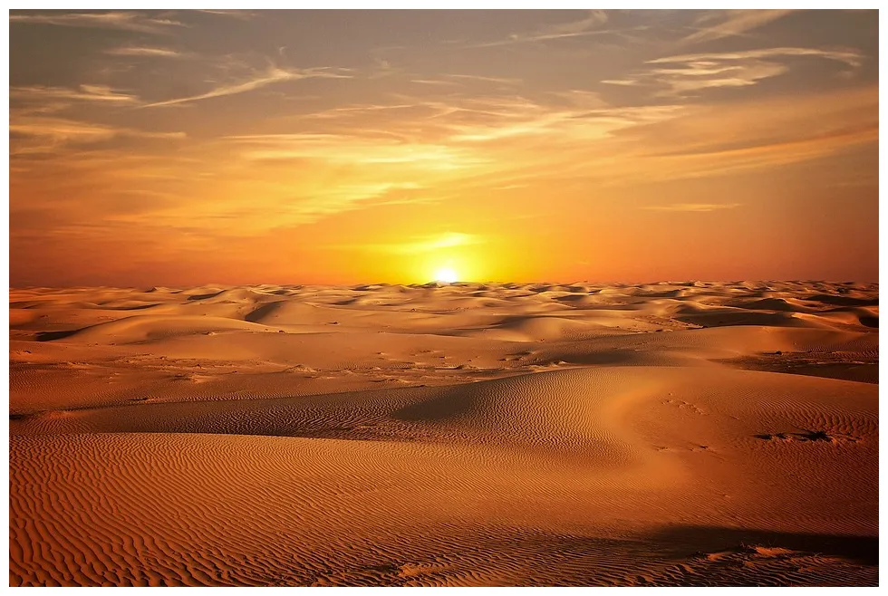 Bright Sun In Sky Desert