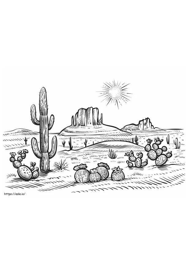 Desert 1 coloring page