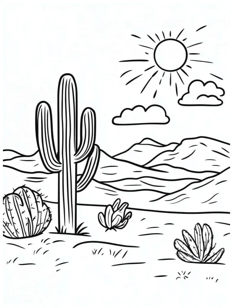 Vivid 20+ desert coloring pages for kids 🏜️🎨 coloringpagesforkids