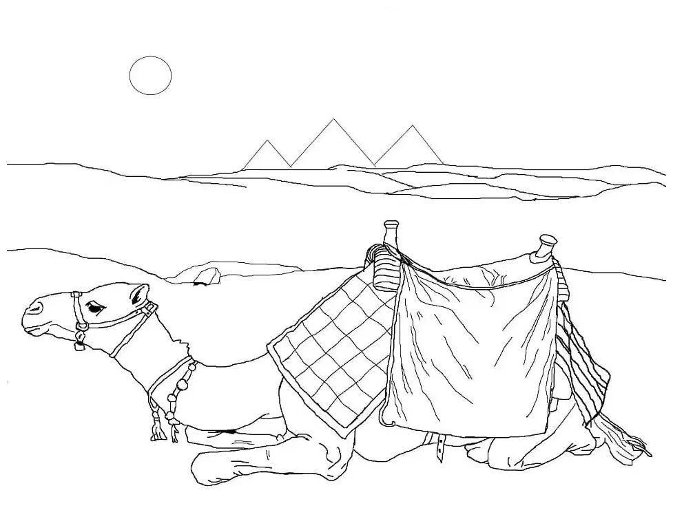Desert scene 1 coloring page free printable coloring pages for kids printable coloring page